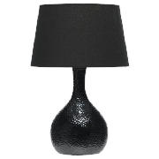 tesco Ceramic Hammered Effect Table Lamp, Black