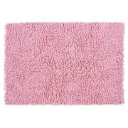 Tesco Chenille Bath Mat, Light Pink