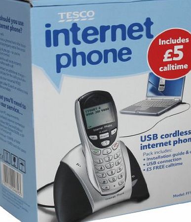 Tesco Cordless USB Telephone for Internet/ Landline/ Skype