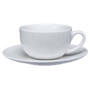 cream porcelain tea cup & saucer