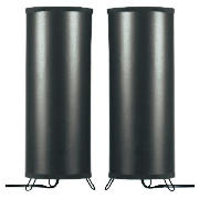 tesco Cylinder Table Lamp Black, Twinpack