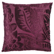Tesco Devore Floral Cushion, Plum 40X40cm