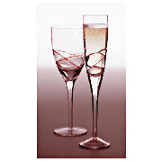 Drizzle Champagne Flute Red, 4 pack