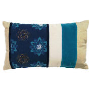 Tesco Embroidered Floral Cushion Teal