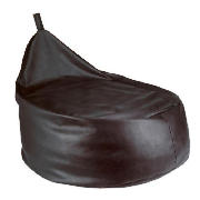 Faux Leather Bean Pod Chair, Chocolate