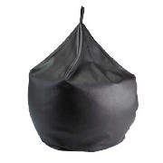 Faux Leather Beanbag, Chocolate