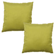 Tesco Faux Silk Cushion Green 40X40 Direct Fill