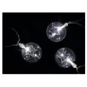 Finest 40 etched glass bauble lights