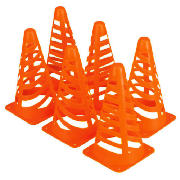 Tesco fluo training cones, 6 pack