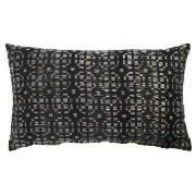 Geometric Jacquard Cushion Black