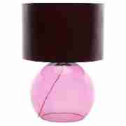 glass bobble table lamp plum