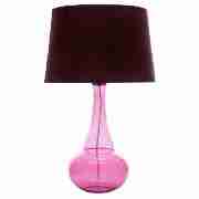 Tesco glass bottle table lamp plum