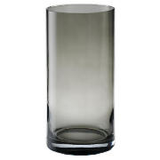 Glass Cylinder Vase 26cm Grey