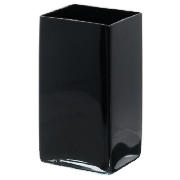tesco Glass Tank Vase 18cm Black