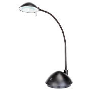 Gooseneck halogen desk lamp black