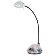 Tesco Gooseneck halogen desk lamp clear