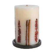 Inlaid Candle Hollyberry Large