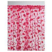 Kids Curtains Pink & Heart voile