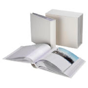 Leather Boxed Memo Album Cream 6x4 2pk