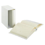 Leather Boxed Memo Album Cream 7x5 2pk
