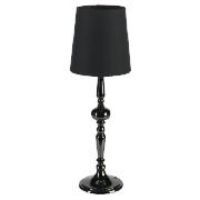 tesco Metallic Finish Spindle Table Lamp, Black