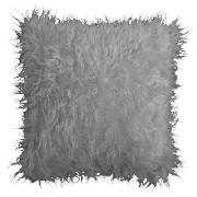 Tesco Mongolian Faux Fur 43x43 Grey