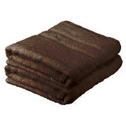 tesco Pair Of Bath Sheets Chocolate