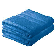 tesco Pair Of Bath Sheets Royal Blue