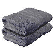 tesco Pair of Bath Towels, Grey