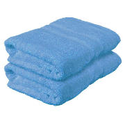 tesco Pair of Bath Towels, New Blue