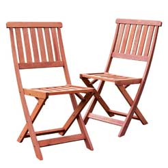 Tesco Pair Wooden Chairs
