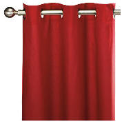 tesco Plain Canvas Unlined Eyelet Curtain, Red