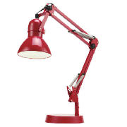 Tesco Retro Desk Lamp, Red