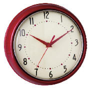 Tesco Retro Red Clock