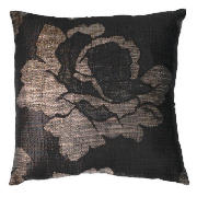 tesco Rose Jaquard Cushion , Black