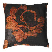 Tesco Rose Jaquard Cushion , Cinnamon