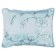 Tesco Rose Sequin Cushion, Aqua