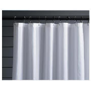 Satin Stripe Shower Curtain & Tesco Chrome