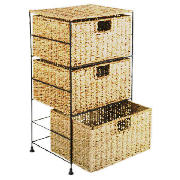 Tesco Seagrass 3 Drawer Tower