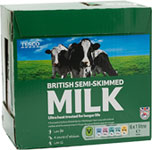 Tesco Semi Skimmed UHT Milk (6x1L)