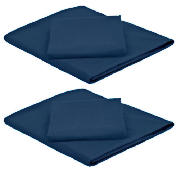 Single Fitted Sheet & Pillowcase, Midnight