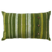 tesco Stripe Oblong Cushion Green, Una