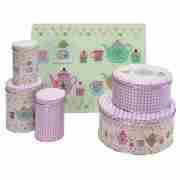 Time For Tea Cake Tin 2pack, Canister 3pk