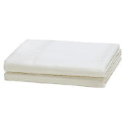 Tesco Twin Pack Pillowcase, Cream