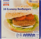 Tesco Value Economy Beef Burgers (8 per pack -