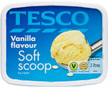 Tesco Vanilla Flavour Soft Scoop Ice Cream (2L)