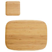 Vertical Bamboo 4 pack placemat & coaster