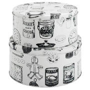 Tesco Vintage Baker Kitchen Cake tin 2 pack