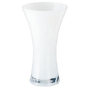 tesco Waisted Vase 25cm White