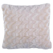 Tesco Wave Faux Fur Cushion Ivory